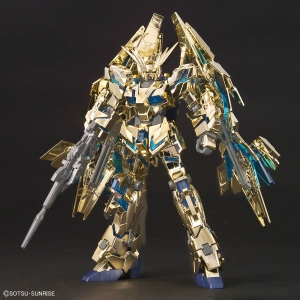 P-BANDAI - HG 1/144 The Gundam Base Limited Unicorn Gundam 03 Phenex (Destroy Mode) Gold & Silver Coating Set